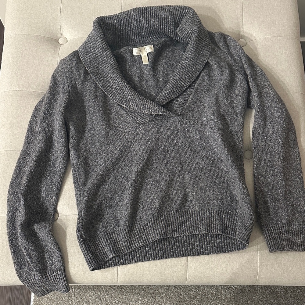 Bass Charcoal Cowl Neck Women's Sweater